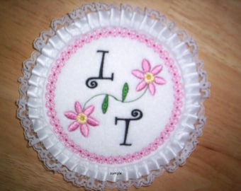 Fuzzy Pink Coasters Embroidery Machine Designs Formats Hus Pes Jef XXX Dst All Made in Hoop Great Gifts For Mom Sister Friend Aunt