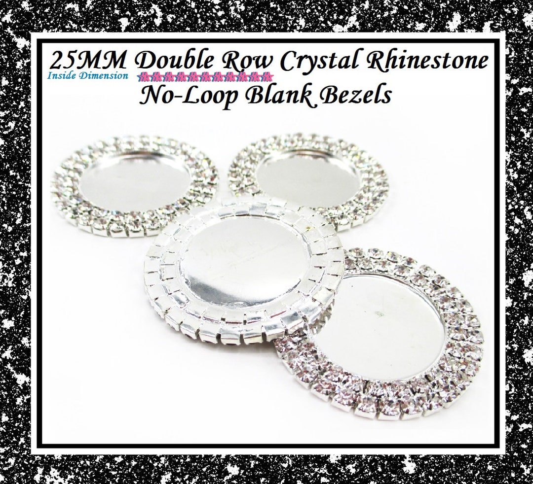 Double Row Rhinestone Chain Rhinestone Crystal Clear Bezel Tray Double Row Rhinestone Pendant No ...