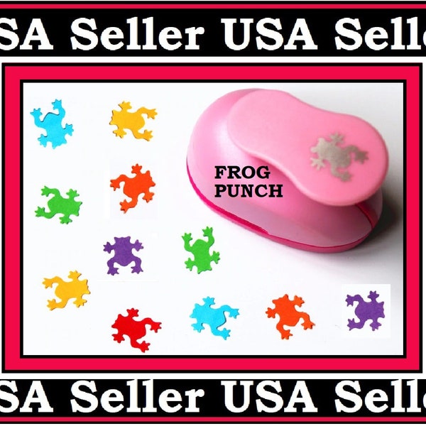 Frog Paper Punch for DIY Crafts Kids Projects Kids Crafts Confetti Super Cute Frog Paper Punch Make 1000's of Cute Frogs