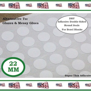 22MM Double Sided Circle Adhesive Tape Paper Thin (50) Circle Adhesive Seals Double Sided Adhesive Tape Throw Away UR Glue DIY Jewelry