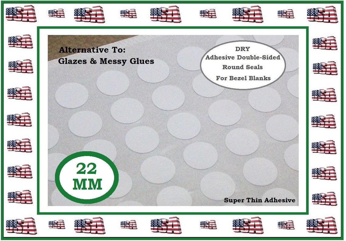 22MM Double Sided Circle Adhesive Tape Paper Thin (100) Circle Adhesive Seals Double Sided Adhesive Tape Throw Away UR Glue DIY Jewelry