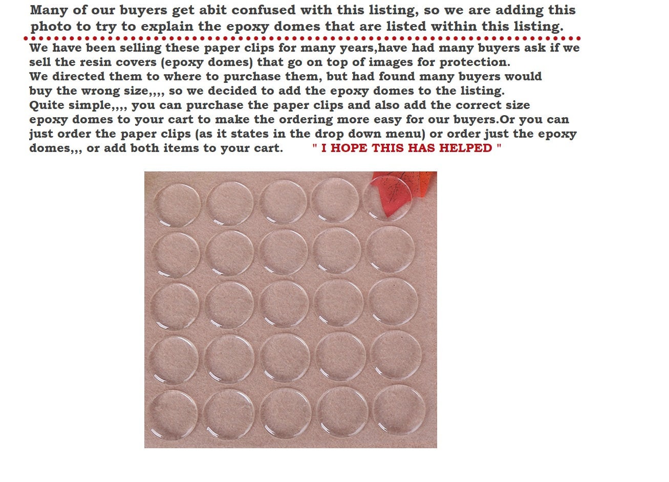 25 / 50 Blank Paper Clips Included and Attached Double Sided Circle ...
