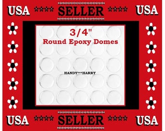 3/4" Epoxy Stickers Crystal Clear Epoxy Adhesive Circle Stickers 3/4" Epoxy Domes Dot Bubble Scrapbook Scrapbooking 50/100 Quantity Choice
