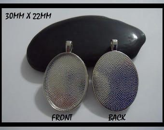 30MM X 22MM Blank Bezel Pendants Free 29MM X 21MM Glass Cabochons Included Necklace DIY Crafts Great 4 Photo Colorful Image Oval Bezel Blank