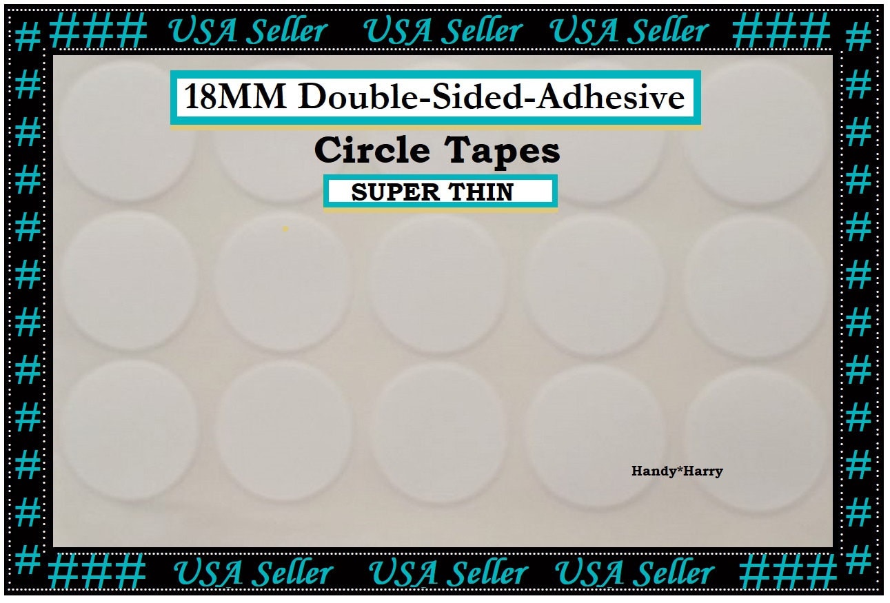 18MM Double Sided Circle Adhesive Tape Paper Thin 100 Circle Etsy