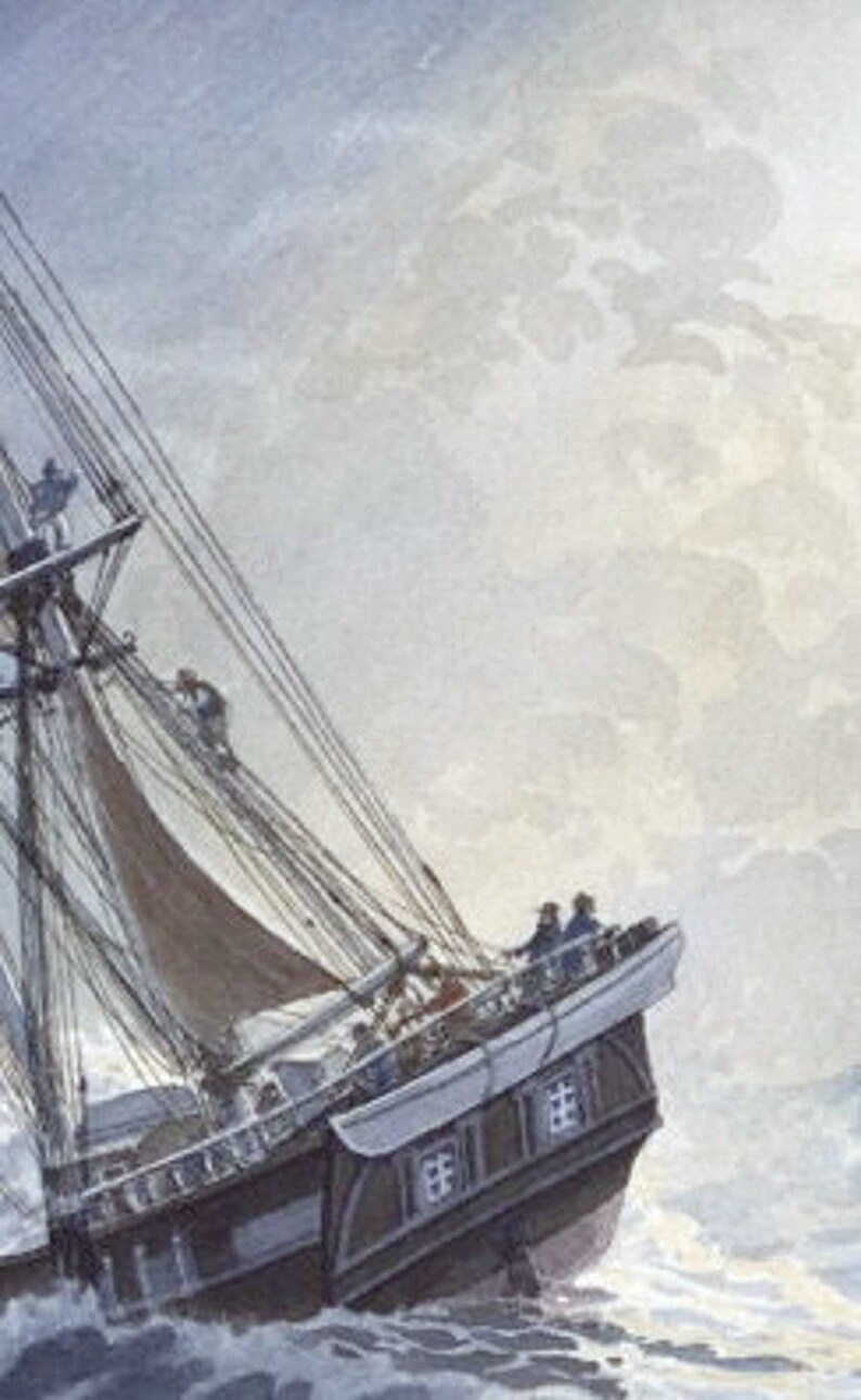 Brig Pilgrim in a Gale off Pt. Conception Standing off Shore. - Etsy