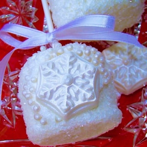 Snowflake Winter Wedding Favor Candy Chocolate Covered Marshmallows - Christmas Favors~ Gourmet Marshmallow Pops - Onederland Party Favor
