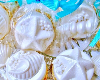 Chocolate Covered Oreo Cookies ~ Beach Wedding Favors Edible Seashells On A "SANDY" Beach ~ Hawaiian Luau Party Favor ~ Unique Wedding Favor
