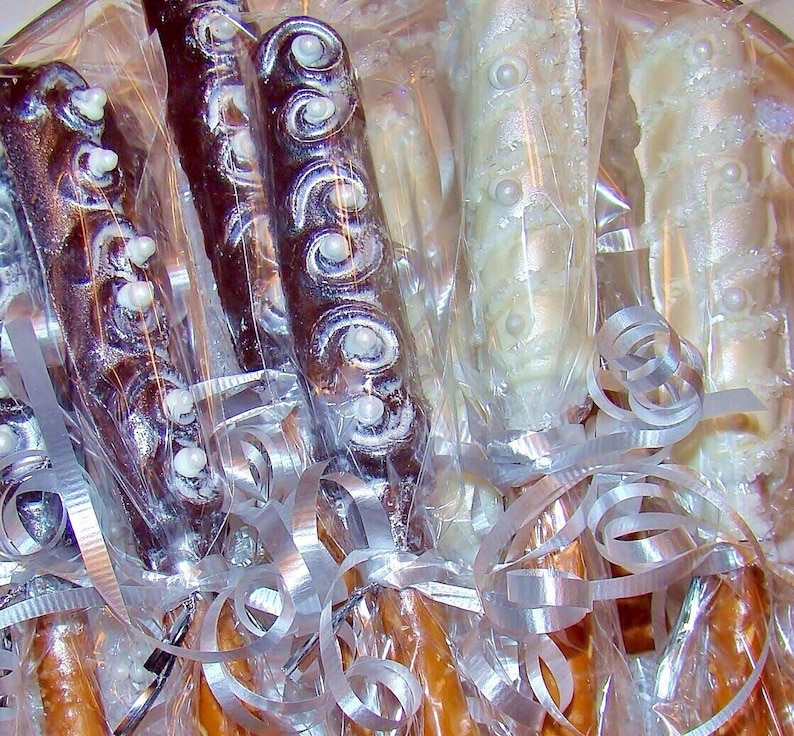 Chocolate Covered Pretzel Rods Chocolate Pretzel Wedding Favors Candy
