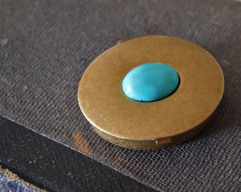 Turquoise Botanical Solid Perfume Cologne Compact