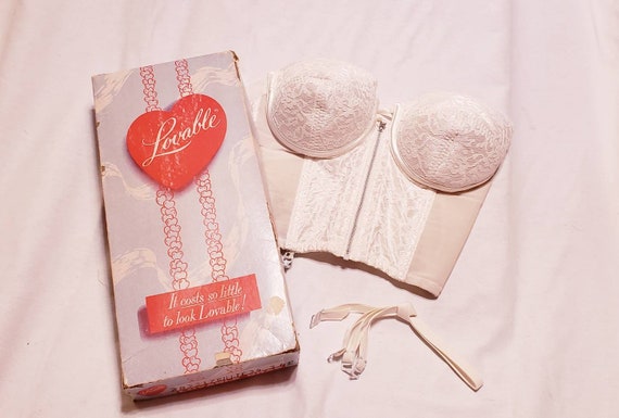 NOS Loveable Strapless Longline Bra 34C