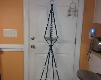 macrame 2 tier hanging table