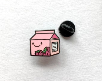Strawberry Milk! Enamel Pin