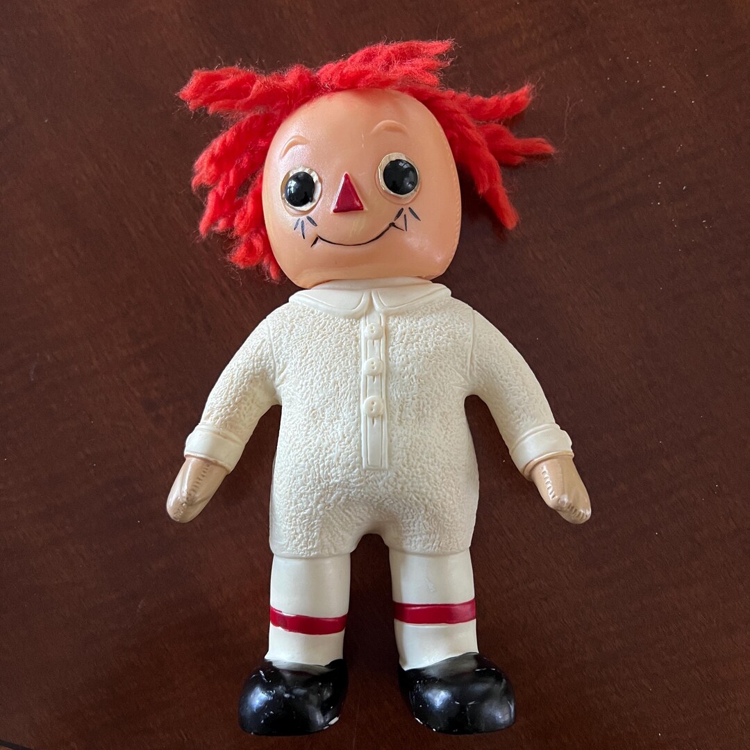 レア　希少品　RAGGEDY ANN &ANDY 1974年　貯金箱　美品 Vintage 1974 Raggedy Ann/andy Coin Bank Doll, 9