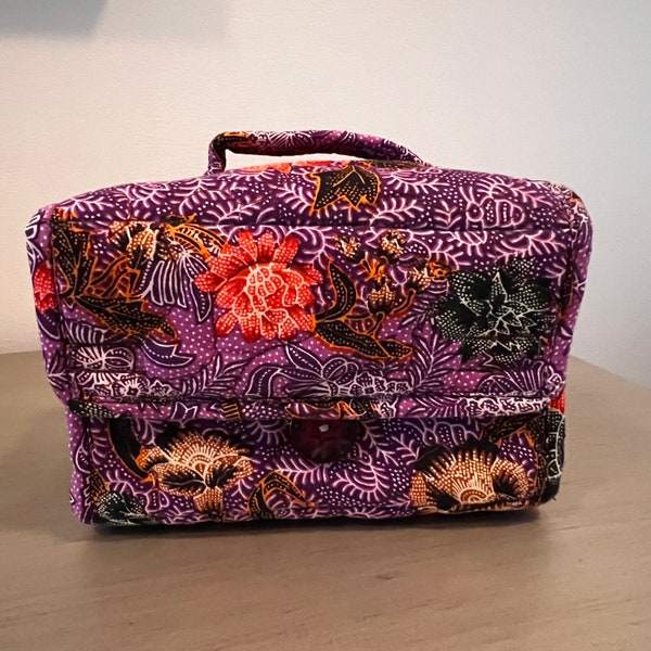 Vintage Cloth Roll Up Make-Up/Toiletry Bag