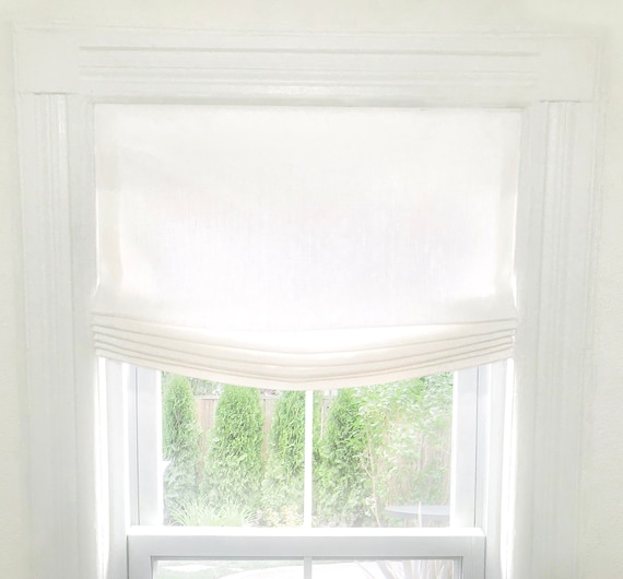 white linen shade