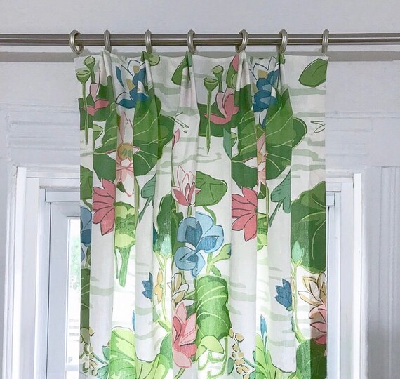 Pair Of Lake Agawam Drape Euro Pleat Drapes 2 Folds Pinch Etsy