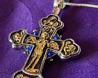 Aartsengel Michael kruis hanger - renaissance kruis - amulet - bescherming hanger - cadeau - GRATIS VERZENDING