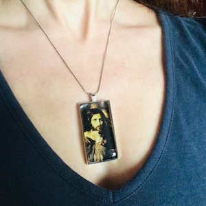 Jesus Christ, Christ, Jesus, Jesus necklace, Jesus pendant, gift for her, gift for mom,FREE SHIPPING