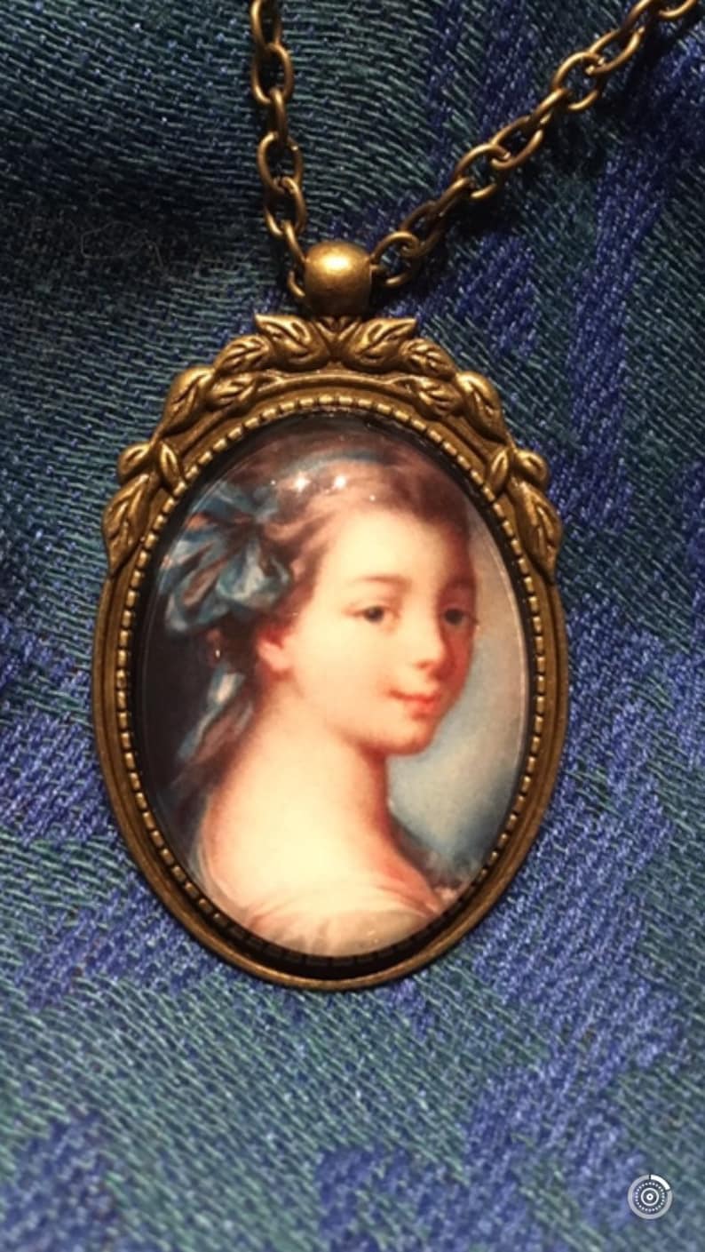 cameo gift for mom historic cameo costume jewelry FREE SHIPPING Baroque art gift for her Versailles French art pendant