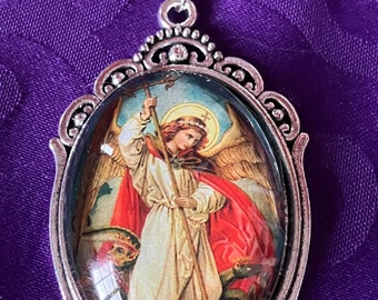 Archangel Michael pendant, Archangel Michael, angel, Archangel Michael necklace, gift for her, gift for mom, FREE SHIPPING