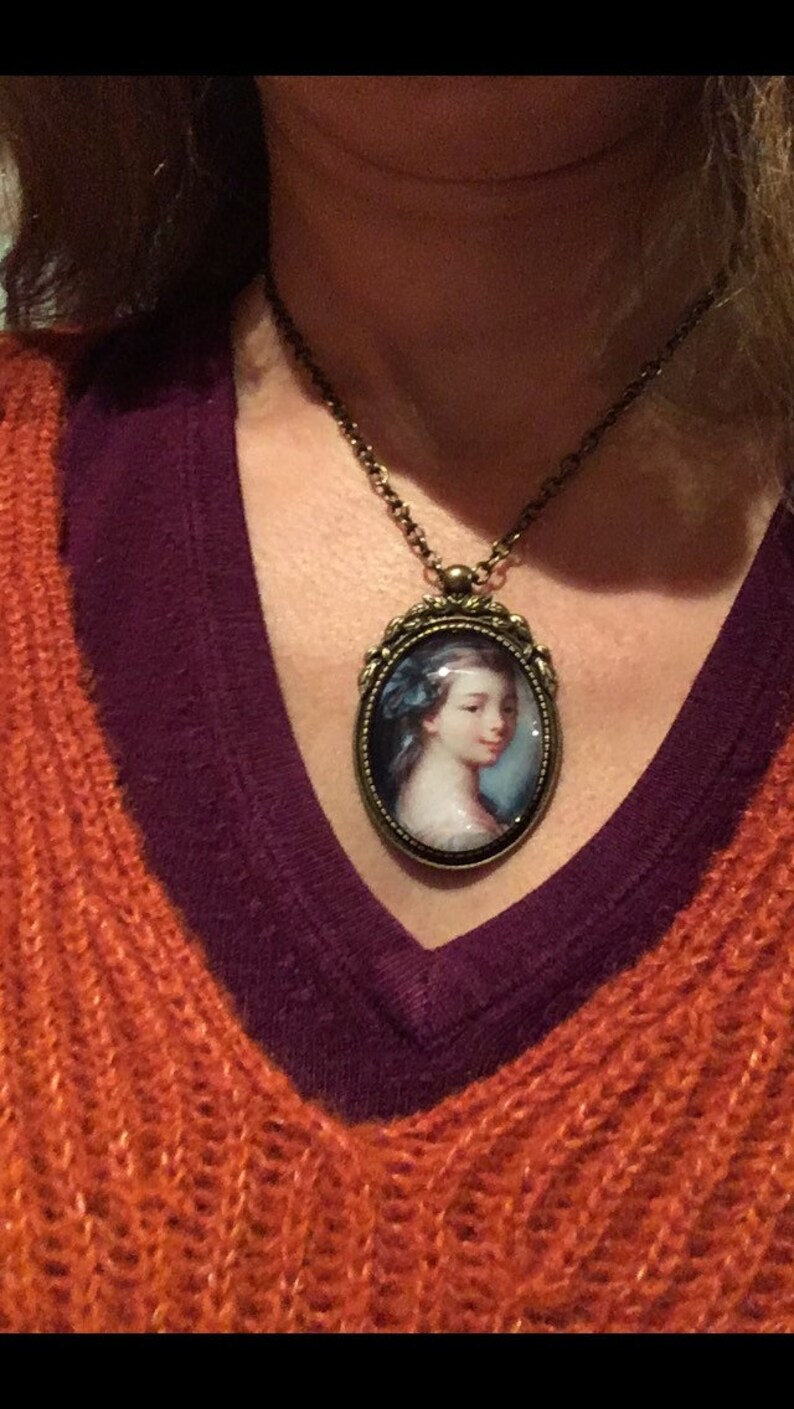 cameo gift for mom historic cameo costume jewelry FREE SHIPPING Baroque art gift for her Versailles French art pendant
