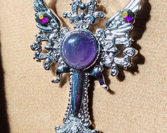 Religious pendant, spiritual jewelry, handmade, angel