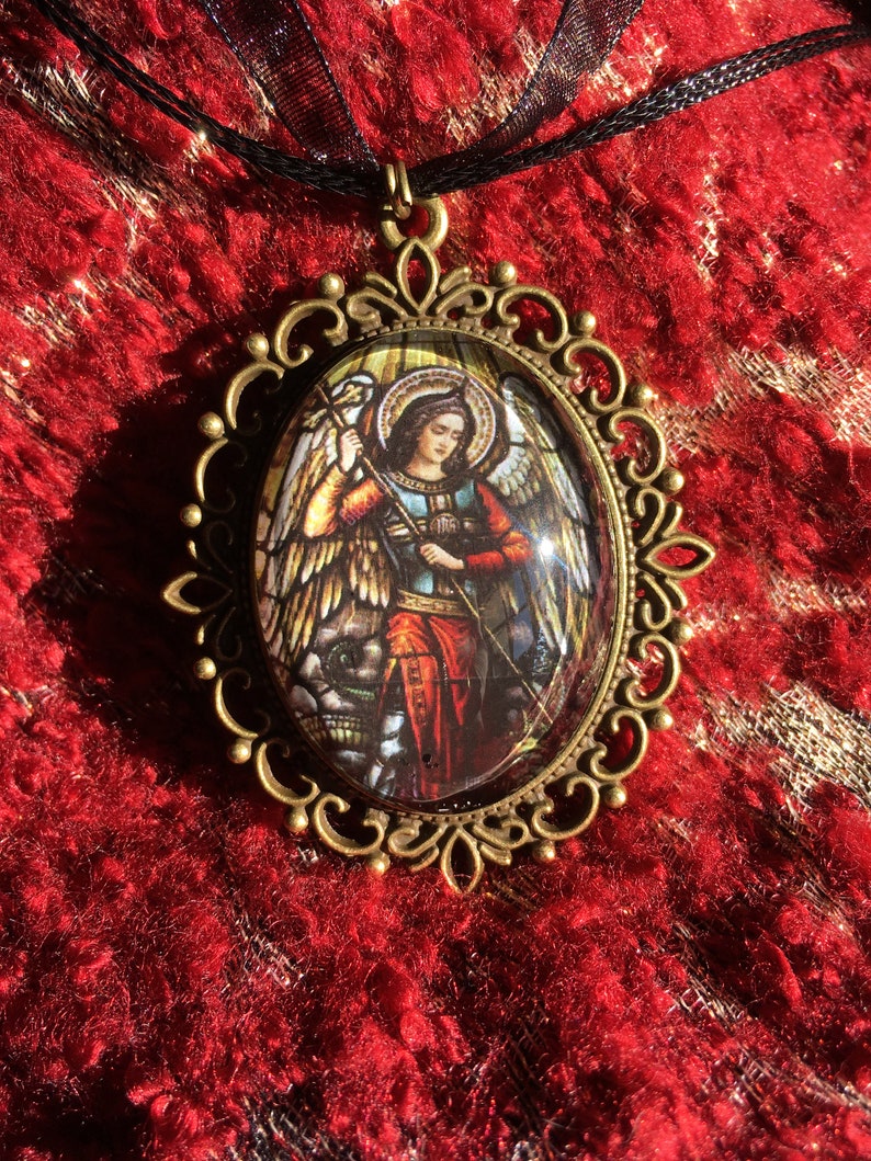 angel necklace gift for her angel Archangel Michael pendant FREE SHIPPING angel wings angel jewelry gift for mom archangel