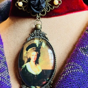 Marie-Antoinette, rococo velvet choker, 18th century, handmade, french art, costume jewelry, Versailles, gift for her,  FREE SHIPPING