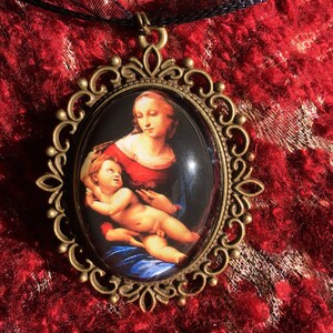 Virgin Mary and Jesus Pendant, Madonna and child, Mother of God, gift for her, gift for mom,  FREE SHIPPING