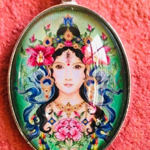 Green Tara, Buddhist necklace, the Goddess, Goddess pendant, Lily Moses, Goddess necklace, gift for her, gift for mom, FREE SHIPPING