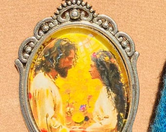 Religious pendant, spiritual jewelry, handmade, Mary Magdalene