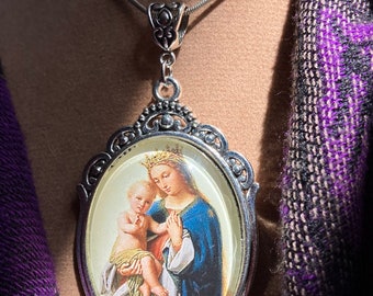 Religious pendant, spiritual jewelry, handmade,