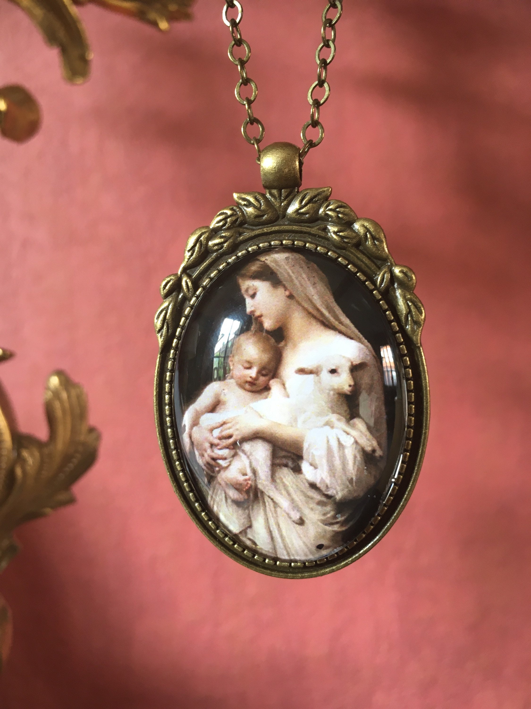 Virgin Mary and Jesus Pendant Mary and 