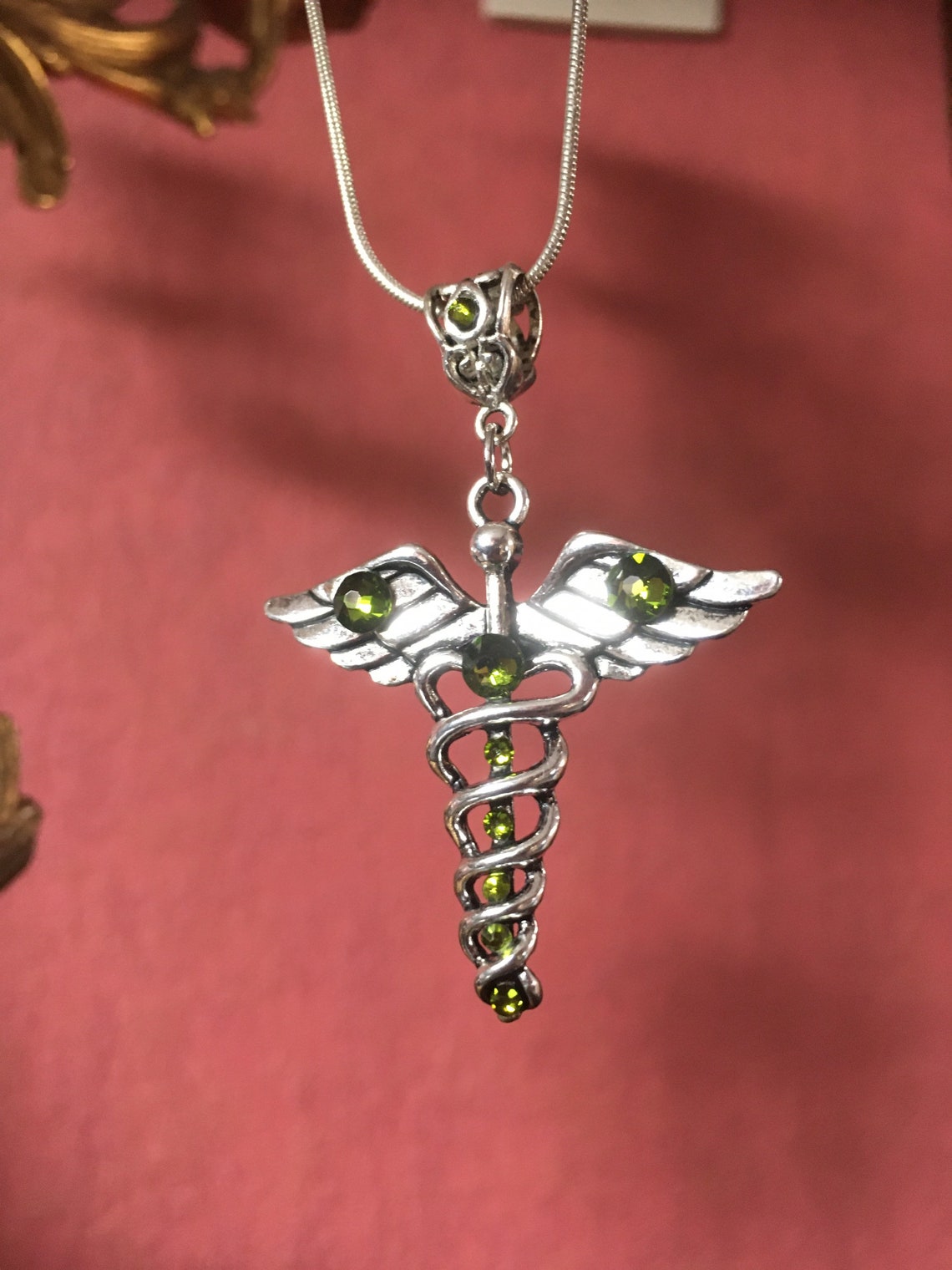 Archangel Raphael Healing Pendant Swarovski Necklace | Etsy