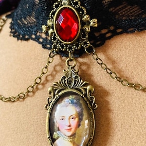 Ras de cou en dentelle rococo, Madame de Pompadour, tour de cou en dentelle, art français, bijoux historiques, bijoux fantaisie, Versailles, cadeau pour elle, livraison gratuite
