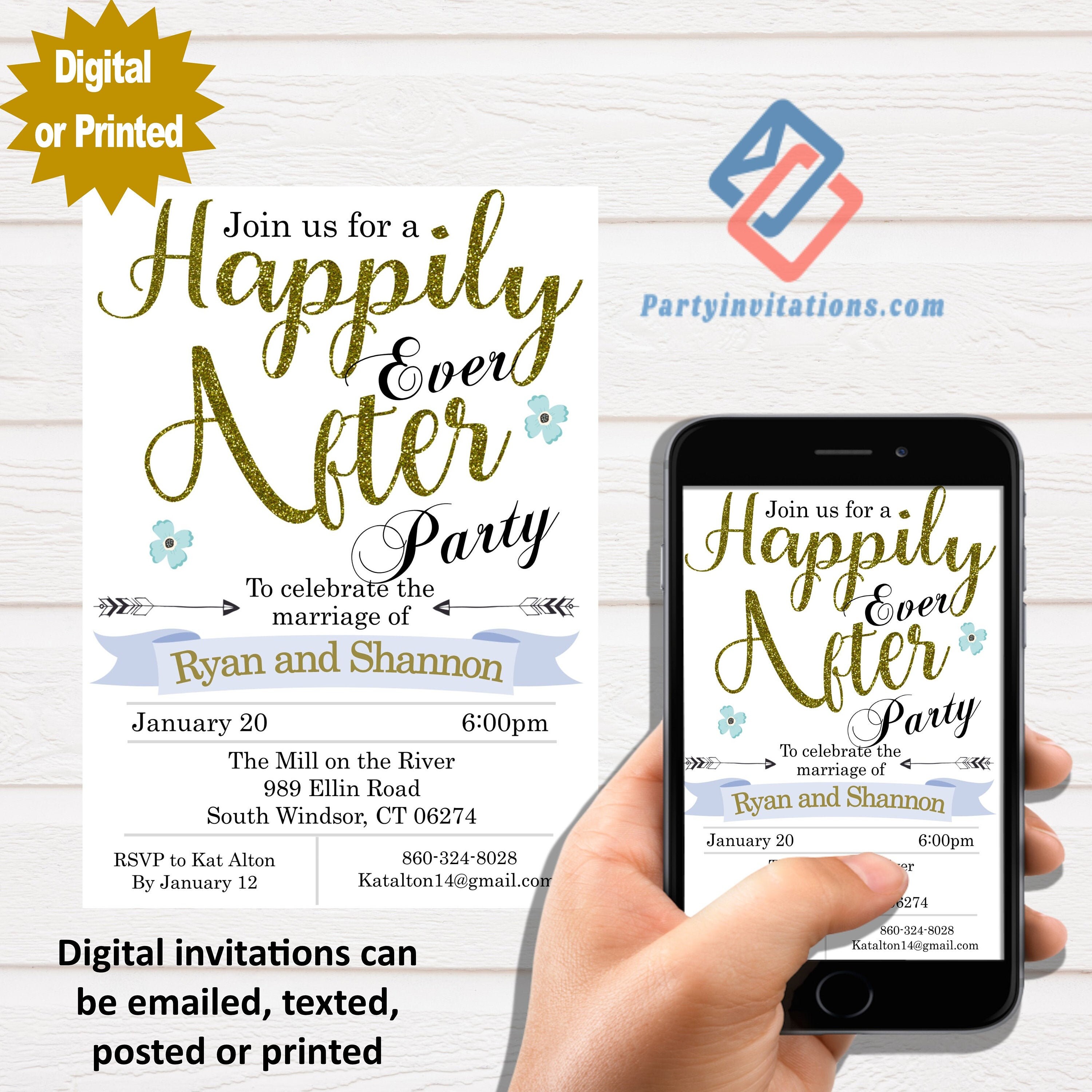Happily Ever After Party Wedding Invitations - jule-freedom