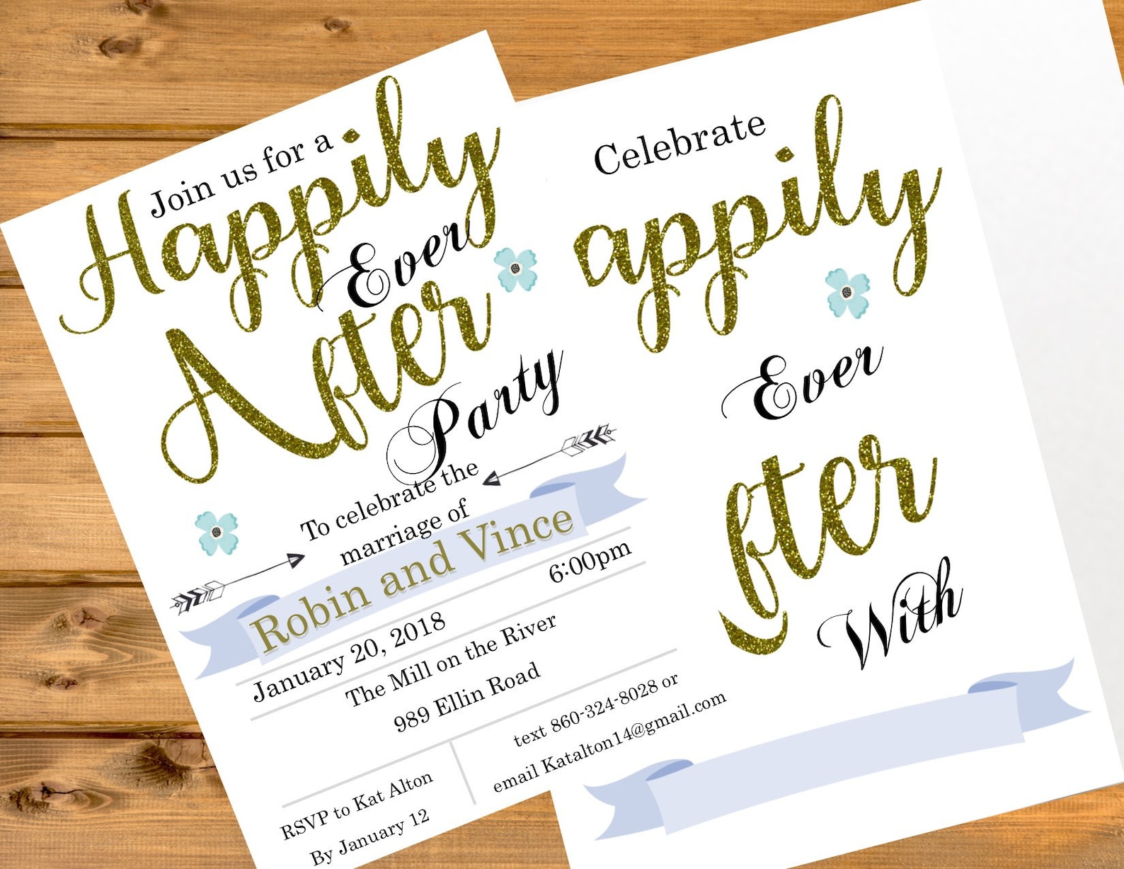 Happily Ever After Invitation Party After the Wedding Etsy