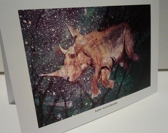Sudan, Aurora Borealis - Art Greetings Cards by Cornish Artist, Lindsey Keates