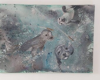 Eu sou titânio, pintura de arte à prova de balas de Lindsey Keates Realismo contemporâneo