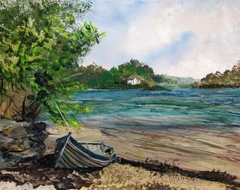 Pill Creek, River Fall - Print by Cornish Artist Lindsey Keates