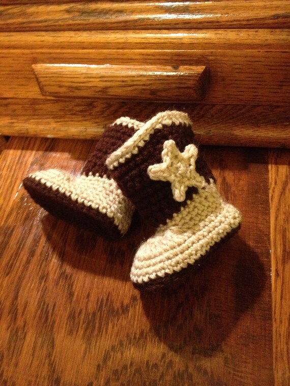 Adorable Crochet Baby Cowboy Boots Etsy