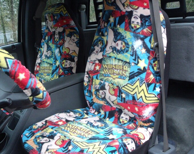 1 Set of DC Wonder Woman Print Car Seat Covers and Steeling Etsy