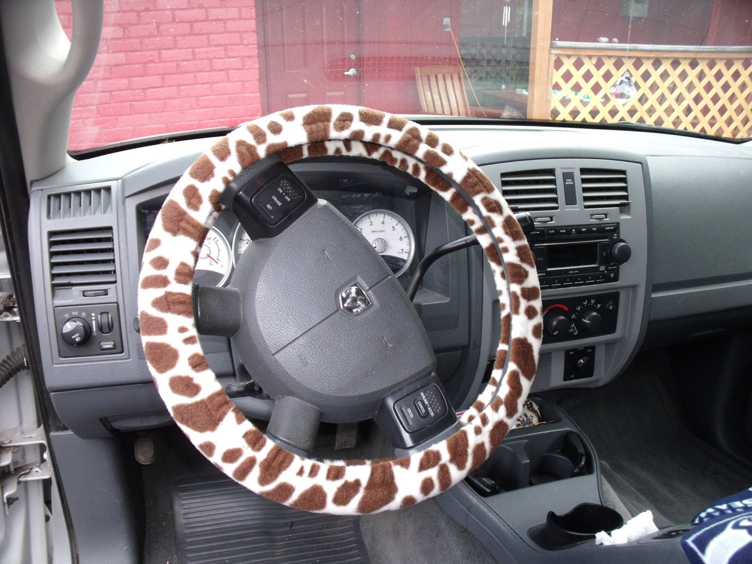 1 Set of Giraffe Print Car Seat Covers and Steeling Wheel Etsy