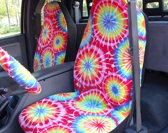 1 Set of Giraffe Print Car Seat Covers and steeling wheel 1 Set of Giraffe Print Car Seat Covers and steeling wheel