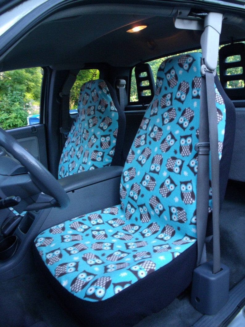 1 Set of Turquoise Owls Print Custom Made Car Seat Covers Etsy