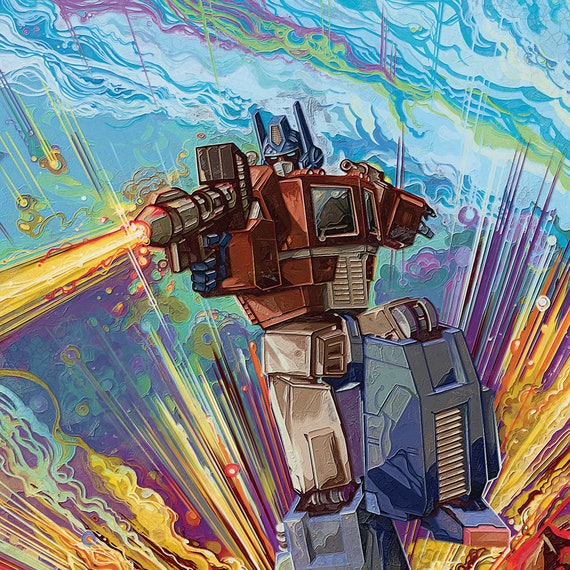 Optimus Prime Transformers Art Print 80's Cartoon - Etsy