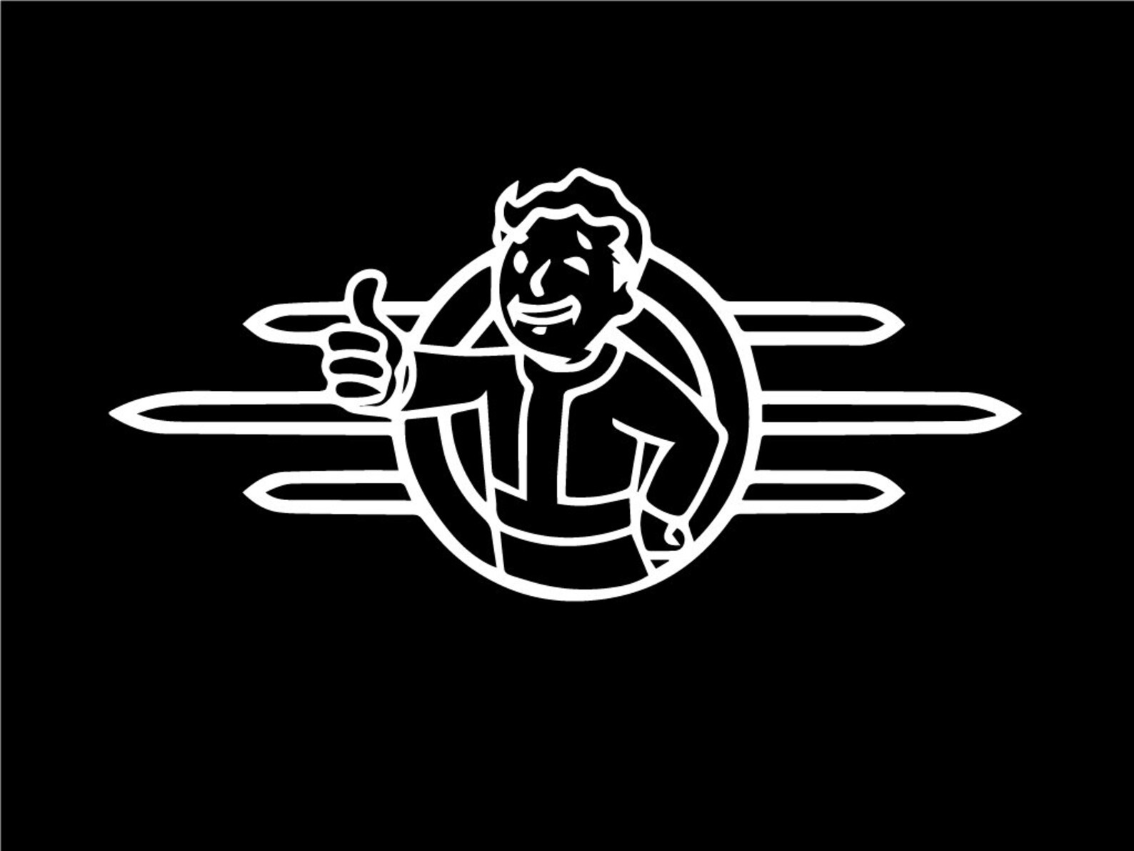 Fallout Vault Boy Vinyl Decal Etsy UK
