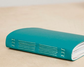 Assorted Paper Notebook | Small Teal Handsewn Journal