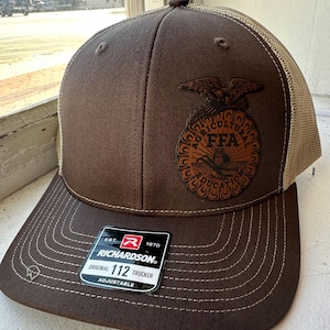 FFA Leather Patch Brown / FFA Emblem Hat/FFA Hat